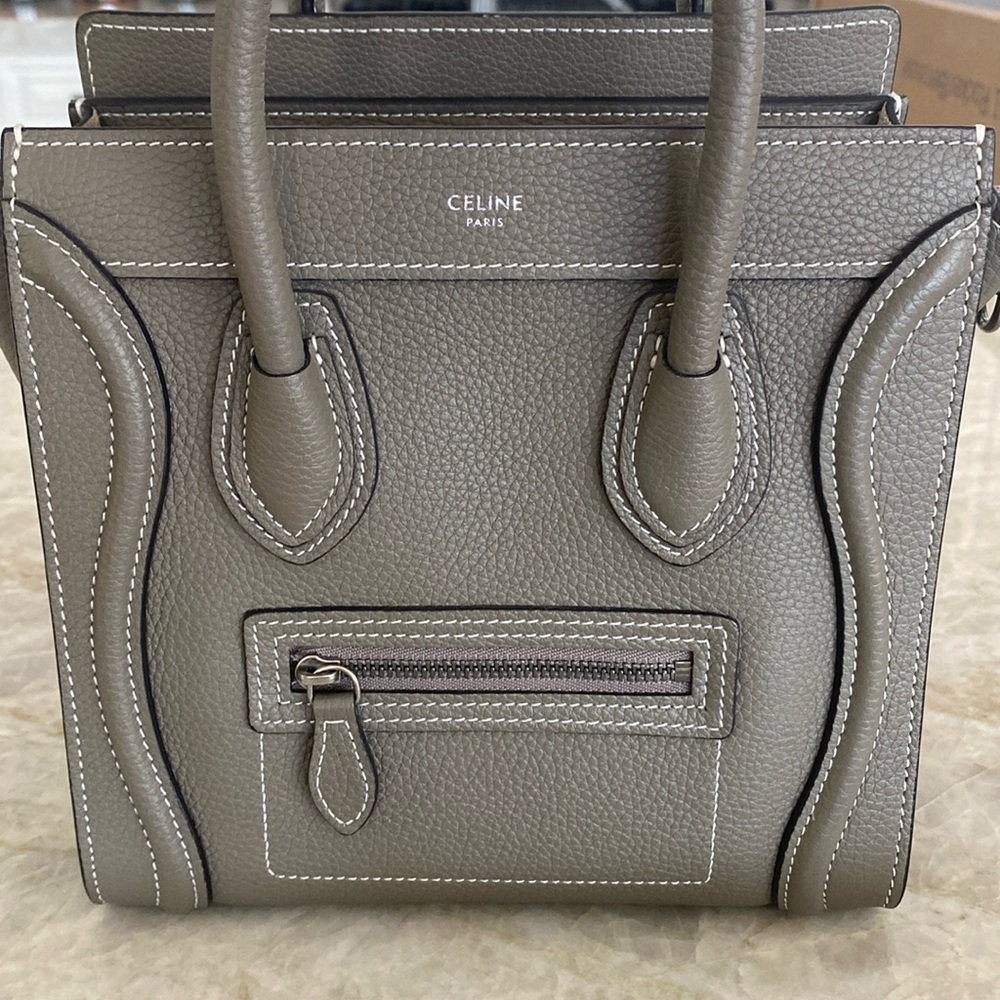 CELINE Nano Luggage Sholder Bag with New Strap